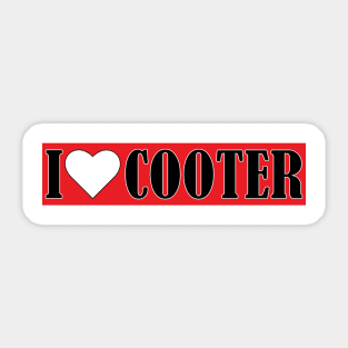 I Love Cooter Heart Cooter Lover Sticker